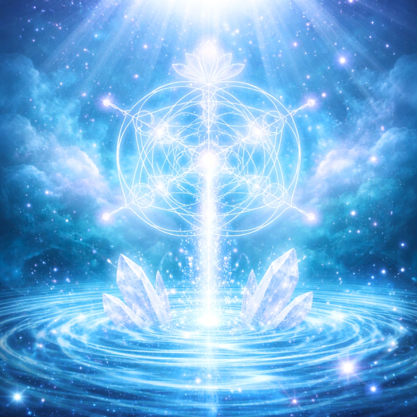 Bergkristalle in Wasser