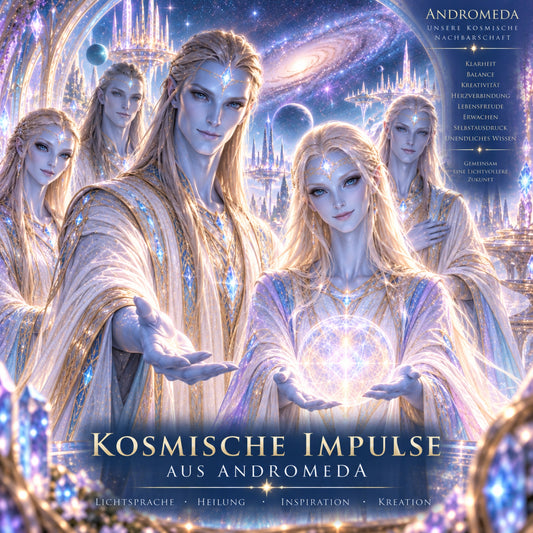 Kosmische Impulse: Inspirierende Lichtsprache Channeling-Sitzung mit unseren Nachbarn von Andromeda (30 Min)