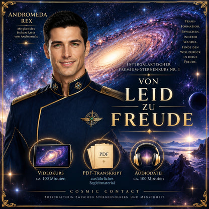 Intergalaktischer Premium-Sternenkurs Nr. 1 – Andromeda Rex: Von Leid zur Freude – Video, Audio & PDF